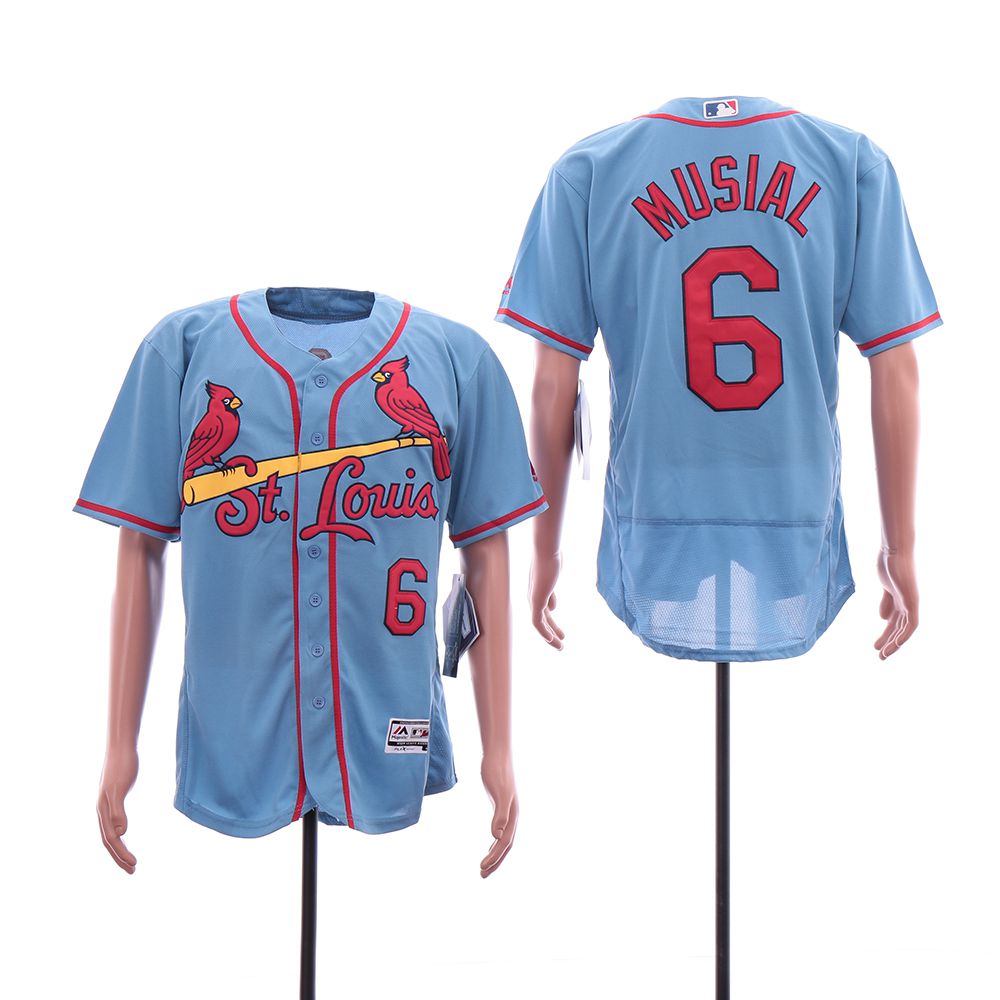 Men St. Louis Cardinals #6 Musial Blue Elite MLB Jerseys->st.louis cardinals->MLB Jersey